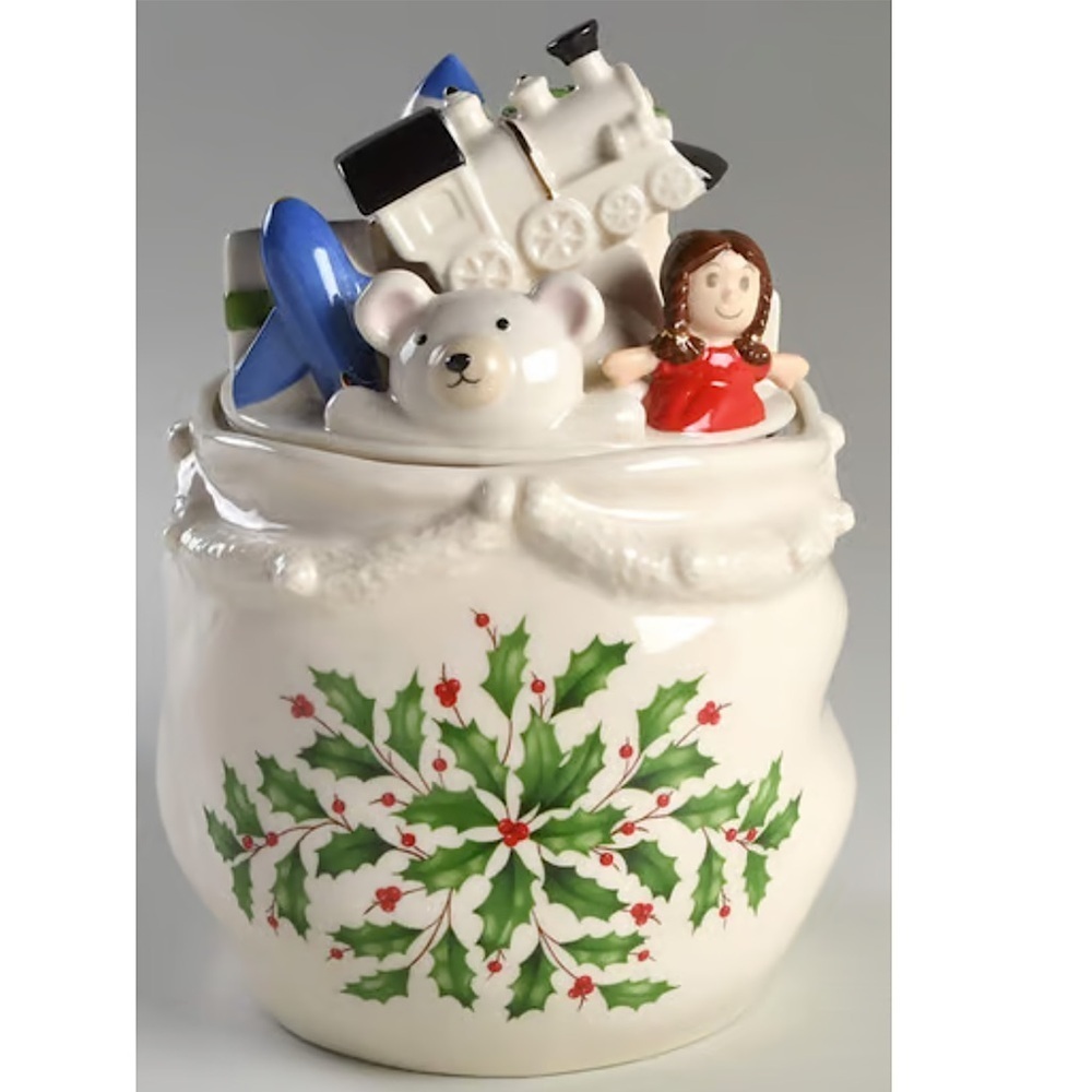 Lenox Christmas Holiday Figural Cookie Jar New In Box